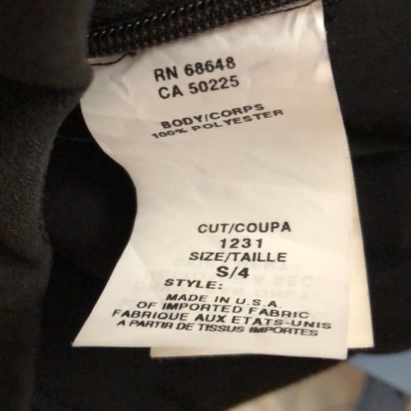 ABS Black Crop Top w Boning Fully Lined - Picture 7 of 7